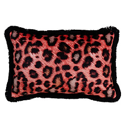 BigBuy Home Coussin Orange Léopard 45 x 30 cm