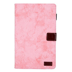 Etui en PU auto réveil/veille avec porte-cartes rose pour votre Samsung Galaxy TAB A 10.1 (2019) SM-T510/SM-T515