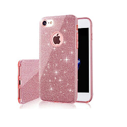 Coque en TPU 3 en 1 pailletée pour IPhone 12 Mini 5,4" rose