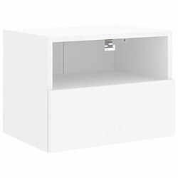 vidaXL Meuble TV mural blanc 40x30x30 cm bois d'ingénierie