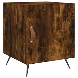 vidaXL Table de chevet chêne fumé 40x40x50 cm bois d'ingénierie