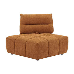 Vente-Unique Fauteuil d'angle dossier avance-recule en tissu texturé terracotta APOLIU