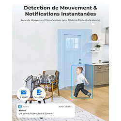 Acheter Reolink 5MP PTZ Caméra Surveillance 2,4/5GHz WiFi Interieur, Zoom 3X, Audio Bidirectionnel pour Bébé et Animal, Détection de Mouvement & Alertes, Vision Nocturne