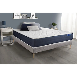 ACTISOM Ensemble matelas Ressorts ensachés et Mémoire de forme ACTIFLEX SLEEP 180x200 5zones de confort + sommier KIT gris