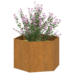 Avis Maison Chic Jardinière,Bac à fleurs - pot de fleur Rouillé 60x60x45 cm Acier corten -GKD49244