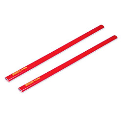 Stanley Jeu de 2 crayons rouges mine tendre menuisier charpentier professionnel 0-93-931