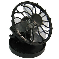 Wewoo Mini ventilateur à refroidissement par noir énergie solaire Clip-on Cool Fan