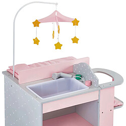 Avis Olivia'S Little World Table à langer poupon poupée Polka Dots Princess rangement bois jeux TD-0203AG