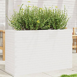 vidaXL Jardinière blanc 110x40x68,5 cm bois de pin massif