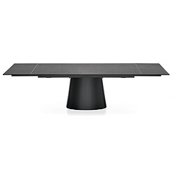 Acheter Inside 75 Table extensible 12 couverts ELLISSE 300 cm pieds métal plateau céramique noir