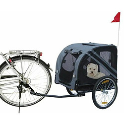 Karlie 31605 Remorque de vélo pour chien Doggy Liner Economy 125 x 95 x 72 cm Gris/noir