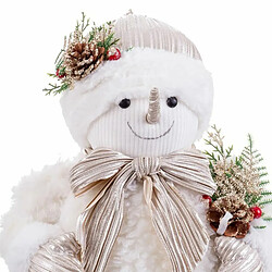 BigBuy Christmas Décorations de Noël Multicouleur Plastique Polyfoam Tissu Bonhomme de Neige 15 x 11 x 18 cm