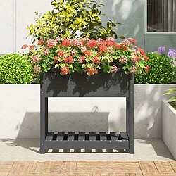 Avis Maison Chic Jardinière,Bac à fleurs - pot de fleur avec étagère Gris 82,5x54x81 cm Bois massif de pin -GKD82650