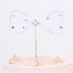 Wewoo 5 PCS Bow Cake Insert Décoration - Blanc