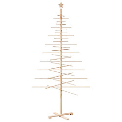 vidaXL Arbre de Noël en bois pour décoration 210 cm bois massif de pin