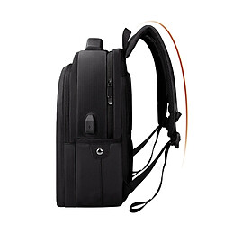 Wewoo Sac à dos à pour ordinateur portable en polyester imperméable les ordinateurs portables de moins de 15 poucesavec sangle de trolley interface USB noir