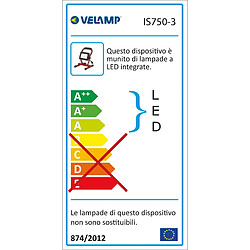 Acheter VELAMP LIGHT PAD :projecteur LED, 20W 1600 lumen, IP65, noir. Câble 1,5 m