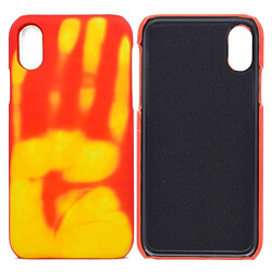 Wewoo Capteur thermique décoloration cas de couverture arrière pour iPhone X / XS (Orange)