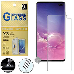 Htdmobiles Film de protection vitre verre trempe transparent pour Samsung Galaxy S10+ Plus