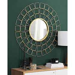 Beliani Miroir LABRIT 90 cm 90 cm Métal Doré