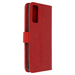 Avizar Étui Vivo Y20s et Y11s Protection avec Porte-carte Fonction Support rouge