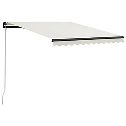 vidaXL Auvent manuel rétractable avec LED 300x250 cm Crème