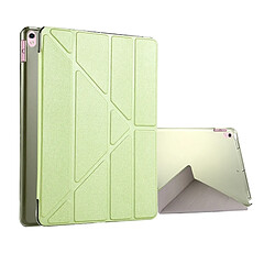 Wewoo Coque vert pour iPad Pro 10.5 pouces Silk Texture Horizontal déformation flip étui en cuir avec 4 pliage titulaire et sommeil / réveil