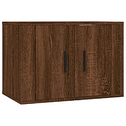 Maison Chic Meuble TV scandinave mural Banc TV suspendu pour salon - Chêne marron 57x34,5x40 cm -MN92711