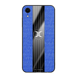 Avis Wewoo Coque Souple Etui de protection TPU antichoc pour iPhone XR XINLI Stitching Cloth Bleu