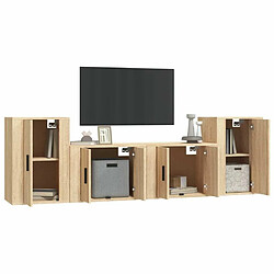 Avis Maison Chic Ensemble de meubles TV 4 pcs pour salon - Chêne sonoma Bois d'ingénierie -MN78405