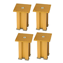 Alliage d'aluminium canapé jambe meubles socle stand pieds pour armoire armoire 12 cm d'or