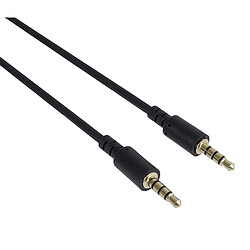 PremiumCord Câble Jack 3,5 mm 4 pôles pour Transmission Audio et vocale, Permet l'utilisation d'un Microphone, AUX Casque Audio câble de Connexion M/M Longueur 2 m