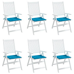 Avis vidaXL Coussins de chaise jardin lot de 6 bleu 50x50x3 cm tissu oxford