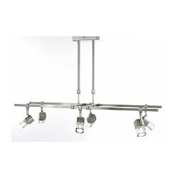 Luminaire Center Suspension Ticino télescopique 6 Ampoules chrome satiné