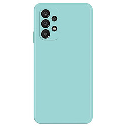 Coque en TPU antichoc, bord droit, caoutchouté pour votre Samsung Galaxy A33 5G - cyan