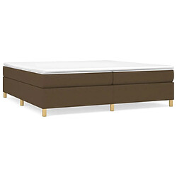 Sommier à lattes,Cadre à lattes de lit pour Adulte Marron foncé 200x200 cm Tissu -MN25334