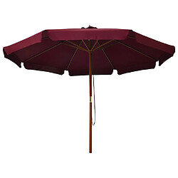 Maison Chic Parasol Jardin | Parasol avec mat en bois 330 cm Bordeaux - GKD60387