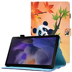 Etui en PU magnétique avec porte-cartes et porte-stylet panda mignon pour votre Samsung Galaxy Tab A8 (2021) SM-X200/SM-X205