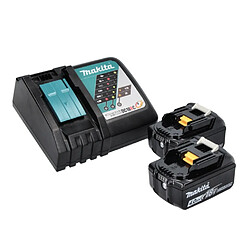 Acheter Makita DPJ 180 RMJ Fraiseuse rainureuse sans fil 18 V 100 mm + 2x batterie rechargeable 4,0 Ah + chargeur + Makpac