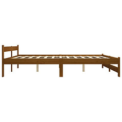 Acheter Maison Chic Lit adulte - Lit simple Cadre de lit,Structure du lit Contemporain Marron miel Bois de pin massif 200x200 cm -MN85802