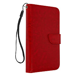 Avizar Etui Smartphone 5,5 à 6,0'' Portefeuille Mutirangements Caméra Slide rouge