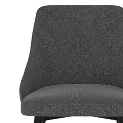 Avis Rendez Vous Deco Chaise de bar Pipo en tissu gris foncé 66,5 cm (lot de 2)