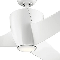 Elstead Lighting Ventilateur de plafond à 3 pales de 142 cm avec télécommande à lumière LED blanche