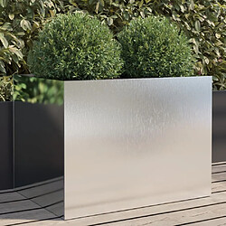 vidaXL Jardinière argenté 62x47x46 cm acier inoxydable