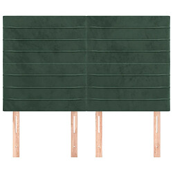 Avis Maison Chic Lot de 4 Têtes de lit design pour chambre - Décoration de lit Vert foncé 72x5x78/88 cm Velours -MN29234