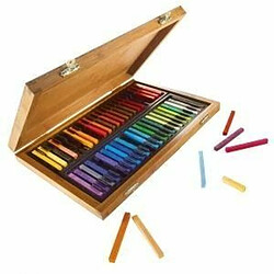 Conté à Paris Coffret de Crayons à dessin en bambou 48 carrés Couleurs Assorties