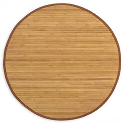 Decoshop26 Tapis en bambou rond brun Ø 120cm TAP06068