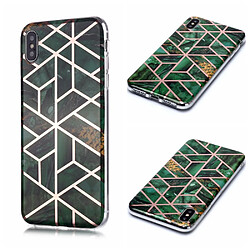 Coque en TPU motif marbre or rose imd vert pour votre Apple iPhone XS/X 5.8 pouces