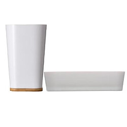 Ac-Deco Porte Savon & Gobelet Natureo 11cm Blanc