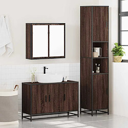 Avis vidaXL Ensemble de meubles de salle de bain 3 pcs Chêne marron